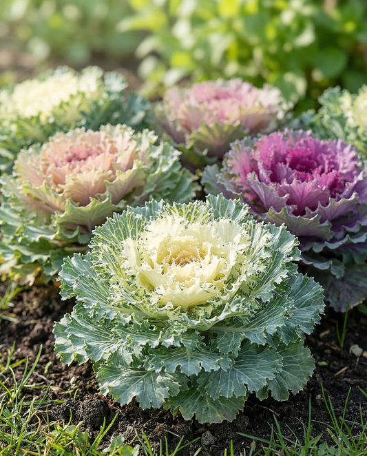 Zierkohl-Mischung Fringed Leaved Mixed (Brassica oleracea) – einjährige Gemüsesamen von SeedsChoice