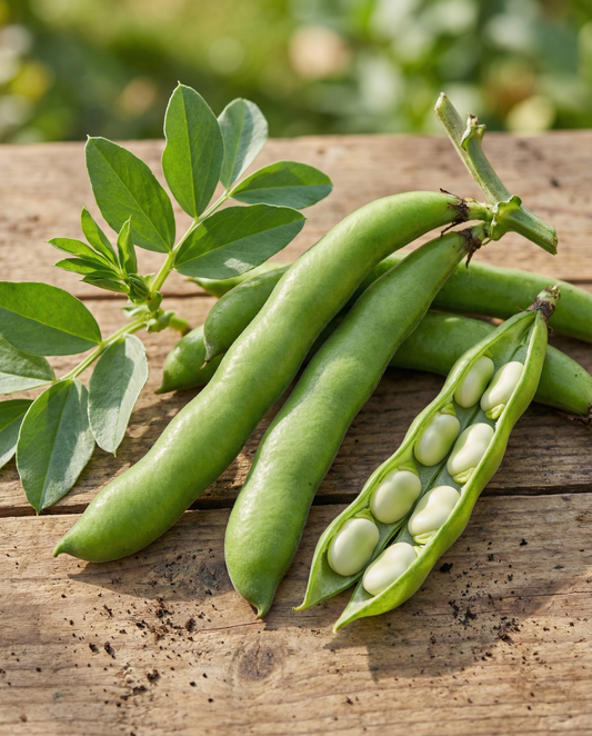 Broad Bean Meteor 100g (Vicia faba) – annual vegetable seeds from SeedsChoice