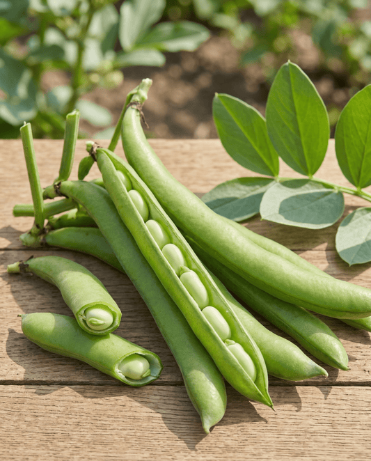 Broad Bean Leidse Hangers (Vicia faba) – annual vegetable seeds from SeedsChoice