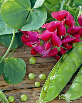 Sugar Peas Grijze Roodbloeiende Purple Flower Seeds Pisum Sativum Annual