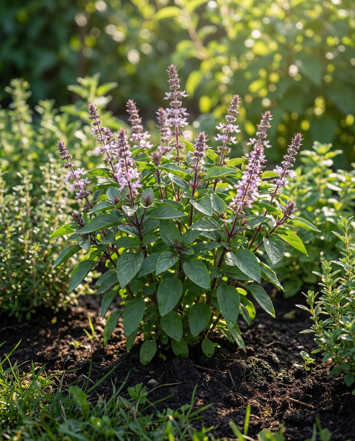 Zimtbasilikum Samen (Ocimum basilicum) – Bio-Kräuter, einjährig
