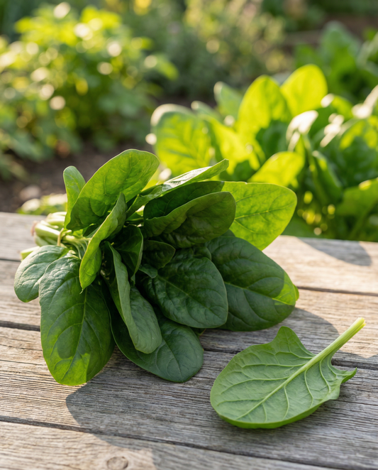 Spinach Early Giant Leaf (Spinacia oleracea) – organic annual vegetable seeds from SeedsChoice