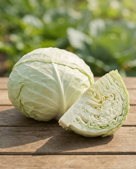 Flat White Cabbage Spring Salute F1 (Brassica oleracea) – annual vegetable seeds from SeedsChoice