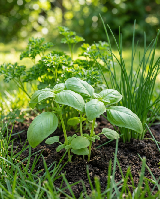 Kitchen Basil Parsley Chives Pots Chalkboard – organic grow kit seeds from SeedsChoice