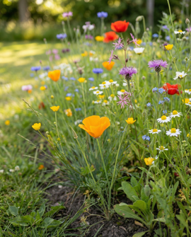 Flowers For Grass Borders Seeds Annual Perennial Mix 15 M2 Pack