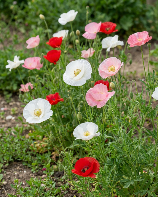 Poppy Mother Of Pearl (Papaver rhoeas) – annual flower seeds from SeedsChoice