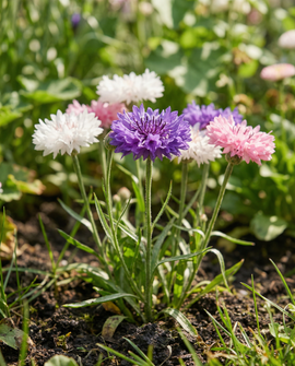 Cornflower Seed Tape Centaurea Cyanus Annual Mixed Double Flowered 7.5m