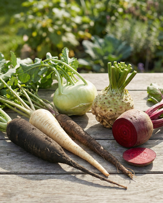 Forgotten Heirloom Assortment 6 Varieties Wooden Labels Included – vegetable seeds from SeedsChoice