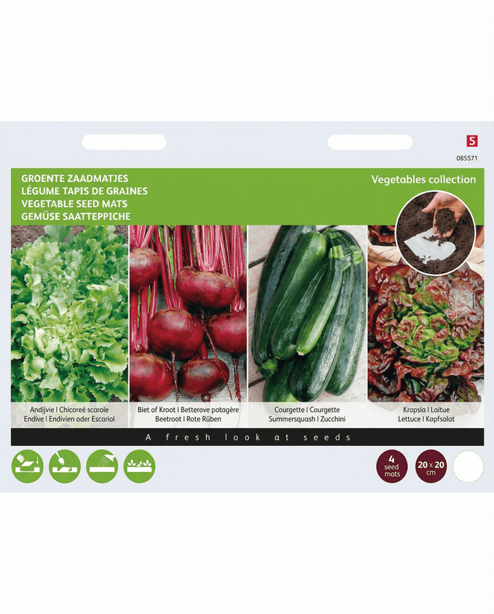Saatmatten 4er-Pack 20x20 cm biologisch abbaubare Papier-Samen – Saatmatten