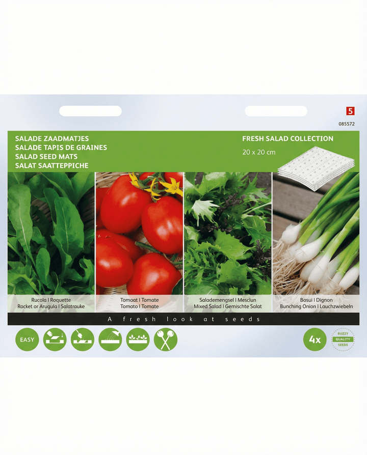 Salat-Matten Rucola 4er-Pack Samen (Eruca sativa) – Saatmatten
