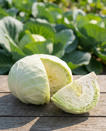 Flat White Cabbage Spring Salute F1 Hybrid (Brassica oleracea) – annual vegetable seeds from SeedsChoice