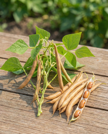 Buschbohnen Brown Dutch 25g Samen (Phaseolus vulgaris) – einjähriges Gemüse